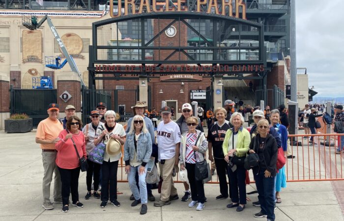 SF Giants trip group outside the stadium