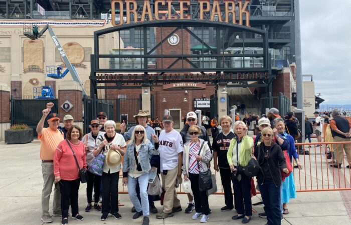SF Giants trip group outside the stadium