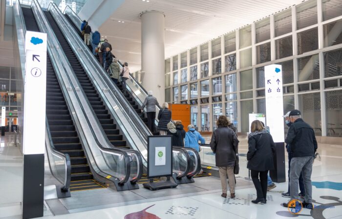 Salesforce trip bottom of escalator