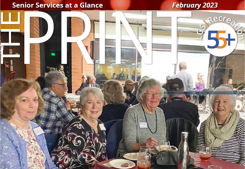 February print cover seniors at holiday event