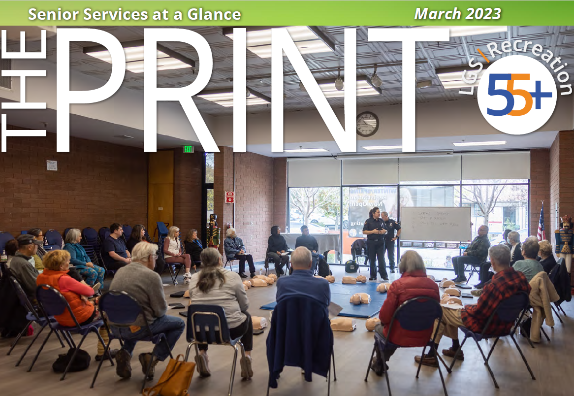 march print cover - seniors at a cpr class