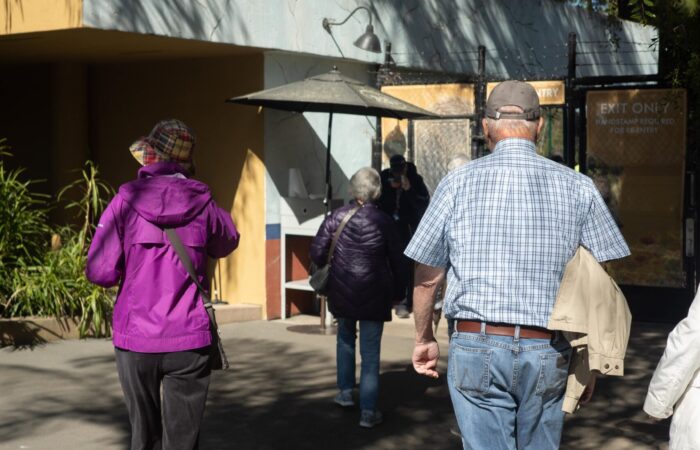 Oakland Zoo trip participants entering the zoo