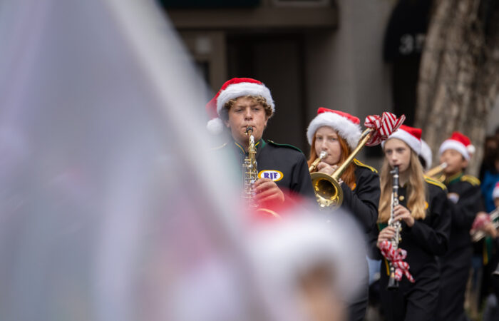 Holiday parade kids marching band