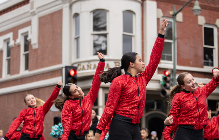 Holiday parade dance team girl