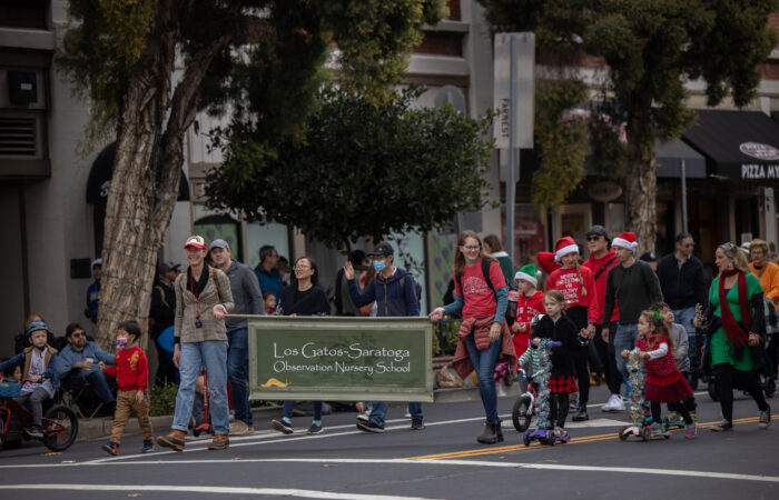 Holiday Parade Los Gatos-Saratoga observation Nursery School