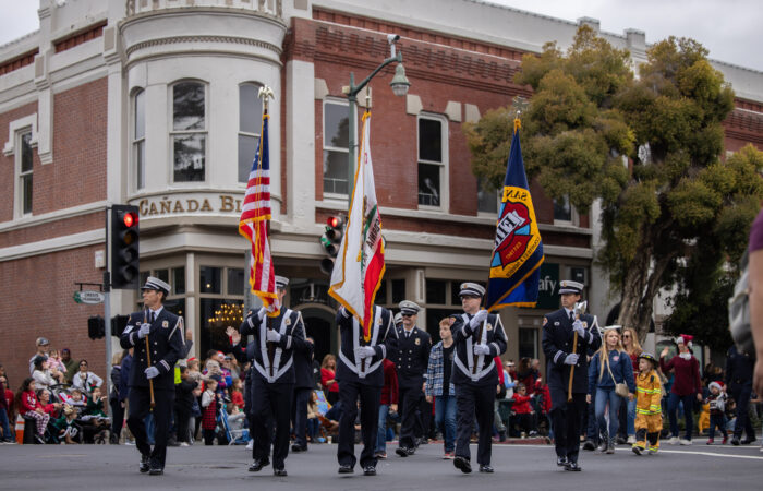 Holiday Parade colorgaurd