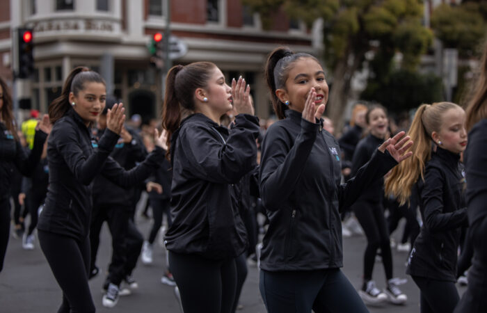 Holiday Parade girls dance team