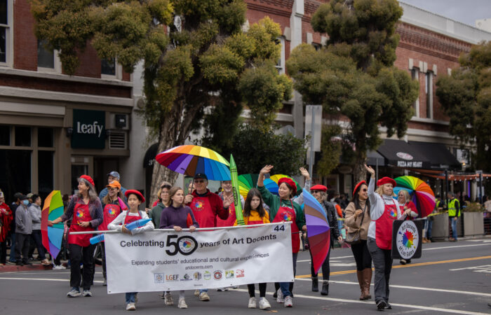 Holiday Parade Art docents group