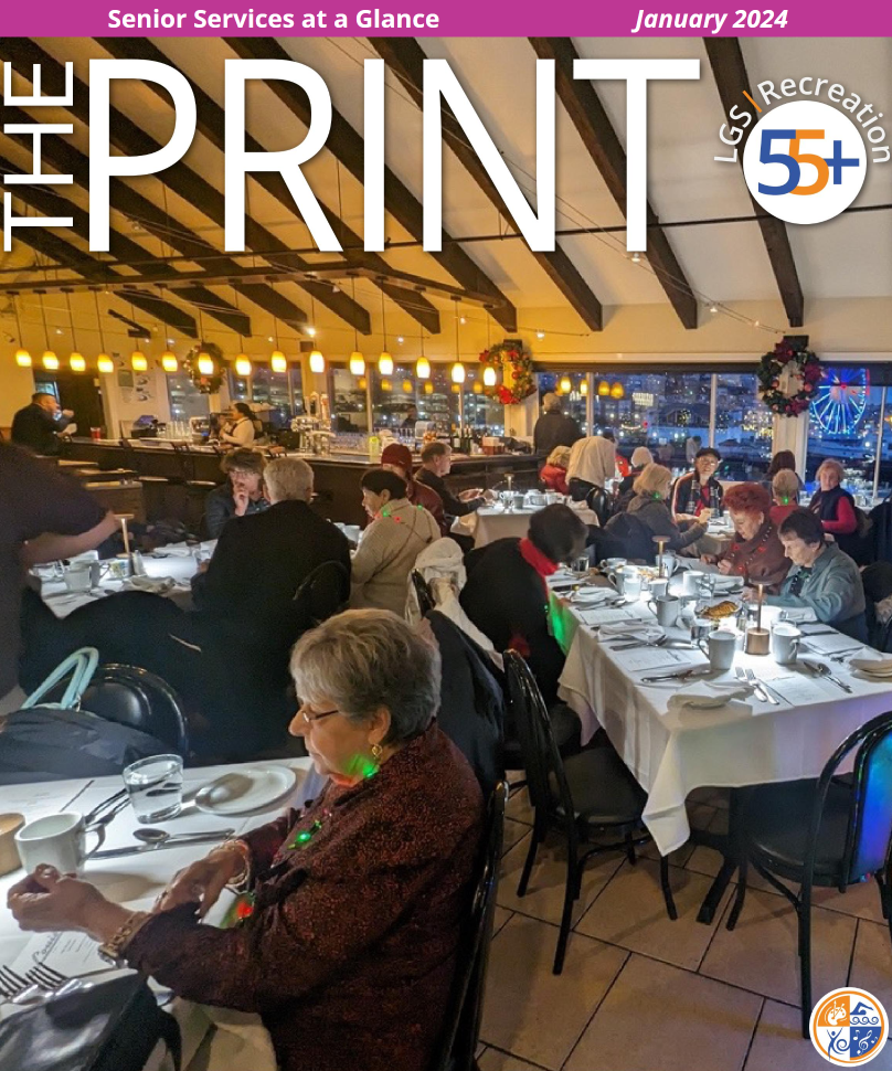 Jan 24 Print cover seniors in a restaurant on a daytrip