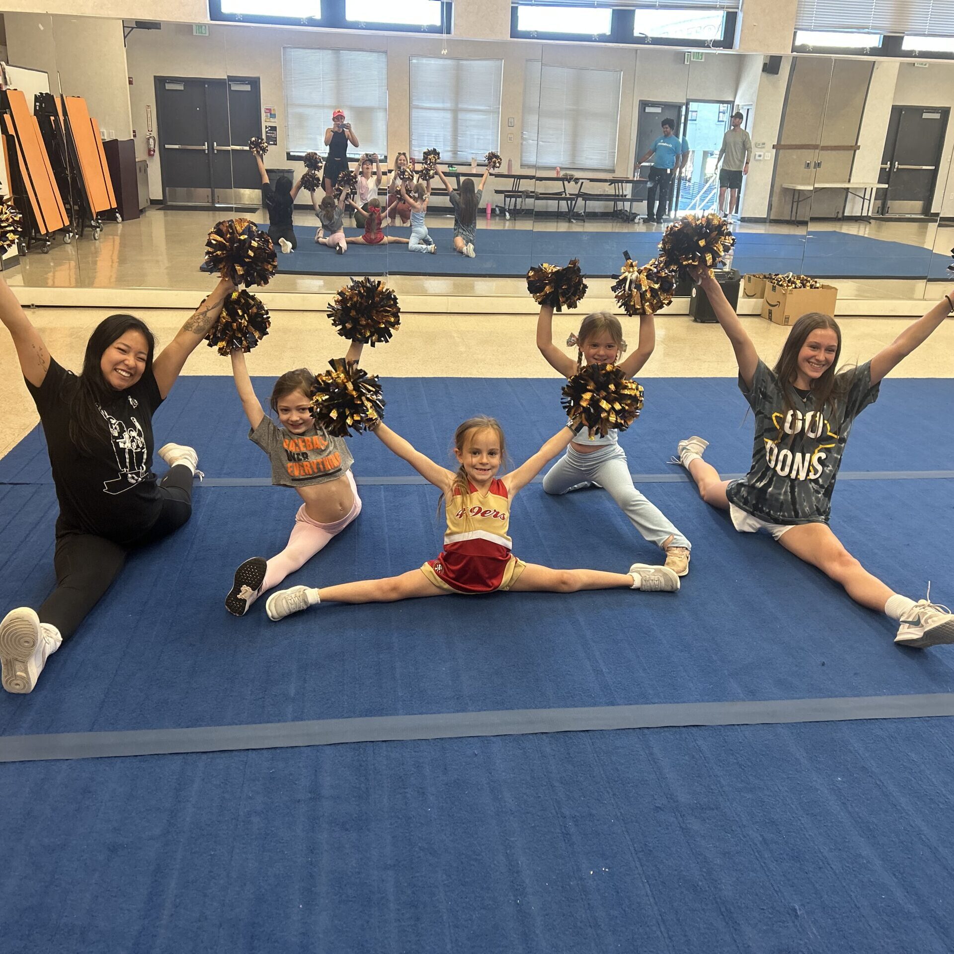 LGSR cheer team practice
