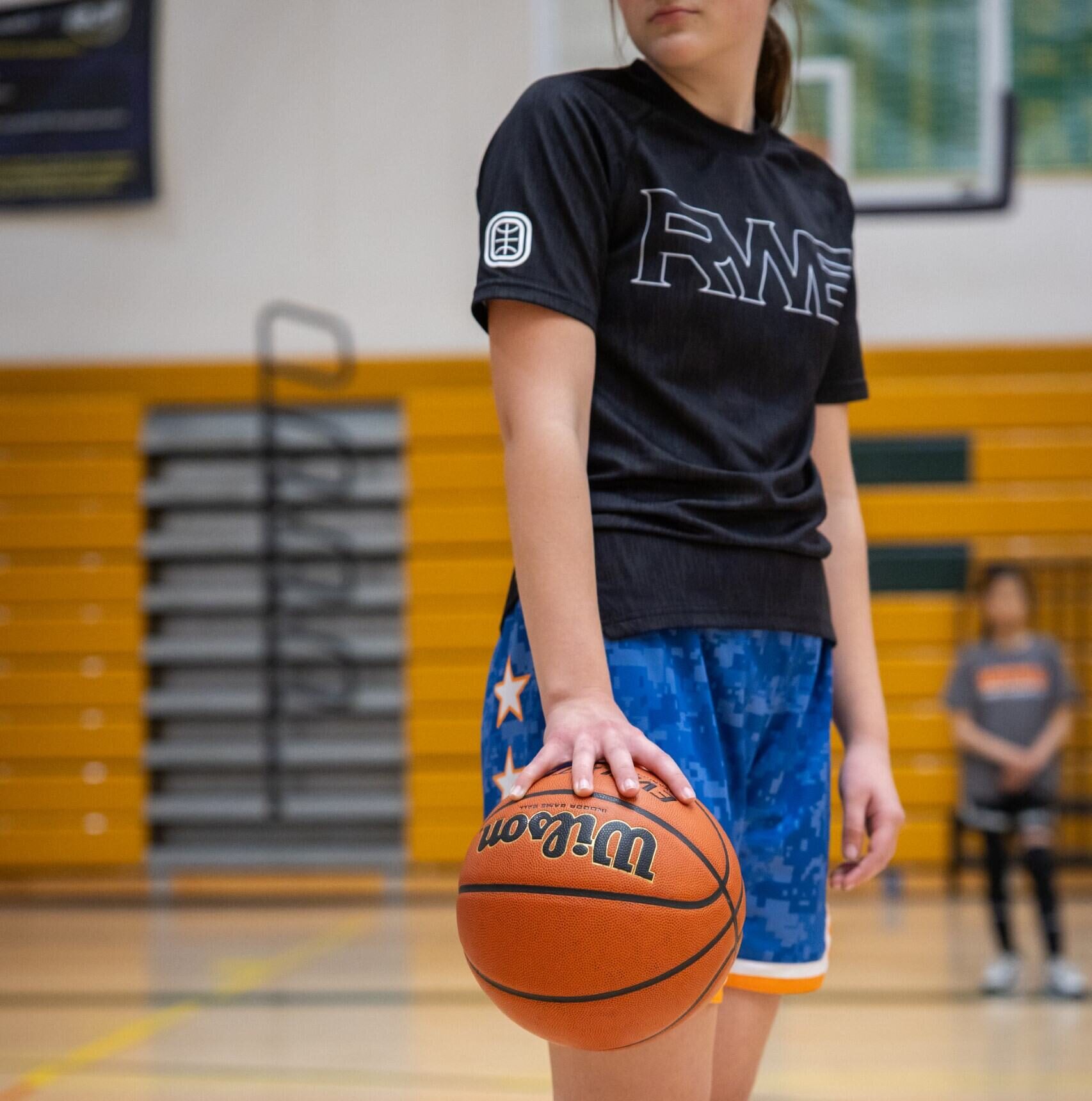 girl with a basketball