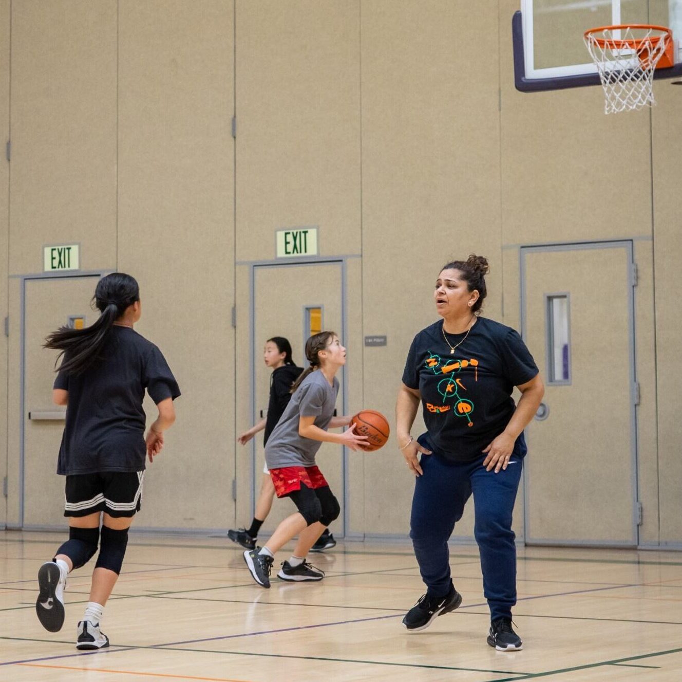 girls basketball practice