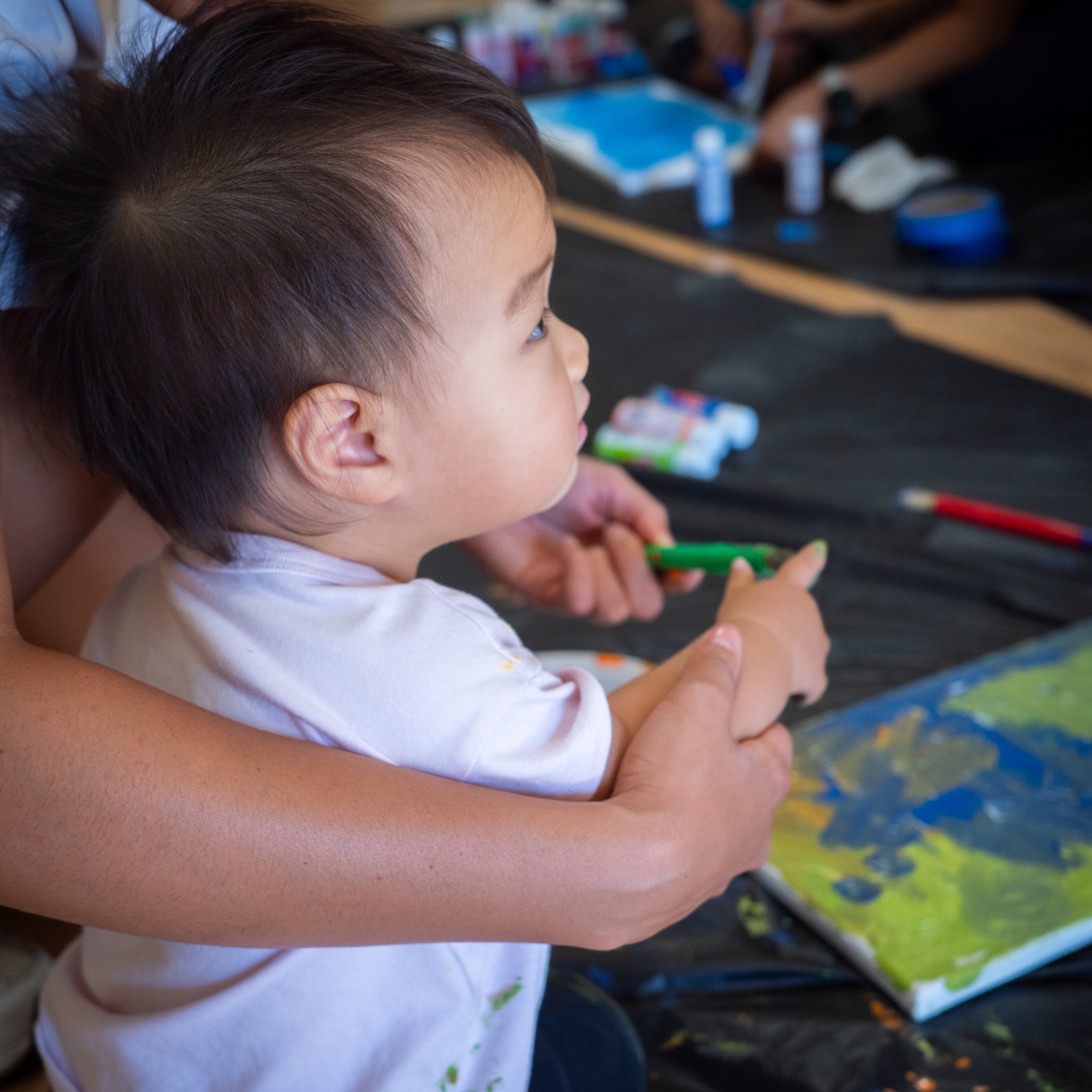 small child painting