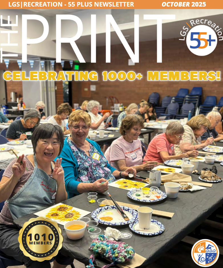October print cover seniors at an art program