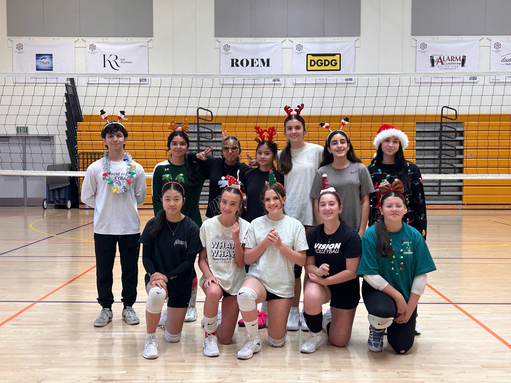 Girls volleyball team group picture