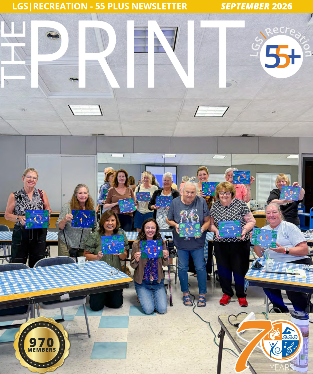 September 2026 print cover seniors at art program